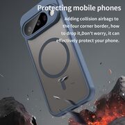 Husa pentru  Google Pixel 10 cu protectie pentru lentile si MagSafe EasyCharge, Ghost Series Anti-ingalbenire, frosted - Albastru