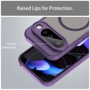 Husa pentru  Google Pixel 10 cu protectie pentru lentile si MagSafe EasyCharge, Ghost Series Anti-ingalbenire, frosted - Mov