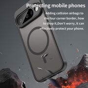 Husa pentru  Google Pixel 10 cu protectie pentru lentile si MagSafe EasyCharge, Ghost Series Anti-ingalbenire, frosted - Negru