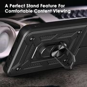 Husa pentru  Oppo Reno 14 Pro 5G Ring Armor Kickstand Tough Rugged Cover cu protectie camera, Negru