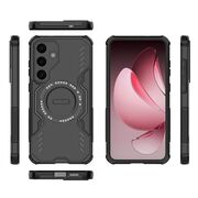 Husa pentru  Samsung Galaxy S25+ TitanGuard MagGrip Ultra-Rezistenta cu Protectie Camera, Colturi Ranforsate si Compatibilitate MagSafe - Negru