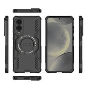 Husa pentru  Samsung Galaxy S25 Edge TitanGuard MagGrip Ultra-Rezistenta cu Protectie Camera, Colturi Ranforsate si Compatibilitate MagSafe - Negru