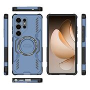 Husa pentru  Samsung Galaxy S25 Ultra TitanGuard MagGrip Ultra-Rezistenta cu Protectie Camera, Colturi Ranforsate si Compatibilitate MagSafe - Albastru