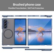 Husa pentru  Samsung Galaxy Z Fold 7 cu protectie pentru lentile si MagSafe EasyCharge, Ghost Series Anti-ingalbenire, frosted - Albastru