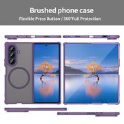 Husa pentru  Samsung Galaxy Z Fold 7 cu protectie pentru lentile si MagSafe EasyCharge, Ghost Series Anti-ingalbenire, frosted - Mov
