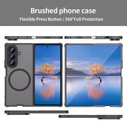 Husa pentru  Samsung Galaxy Z Fold 7 cu protectie pentru lentile si MagSafe EasyCharge, Ghost Series Anti-ingalbenire, frosted - Negru