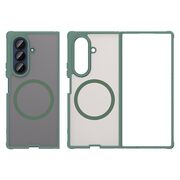 Husa pentru  Samsung Galaxy Z Fold 7 cu protectie pentru lentile si MagSafe EasyCharge, Ghost Series Anti-ingalbenire, frosted - Verde