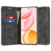 Husa tip carte pentru  Honor 400 Retro Business cu inchidere magnetica, Negru royal