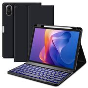 Husa pentru Xiaomi Redmi Pad 2 11 inch 2025 cu tastatura iluminata wireless detasabila RGB 7 lights, Bluetooth, USB Type-C, functie stand si slot stylus, negru