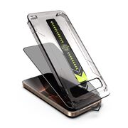 Set 2 x Folie sticla Premium pentru  iPhone 15 Pro Max VisionGuard Luxe Privacy cu Aplicare Instanta Easy Install+, Funcție Anti-Spionaj, Claritate HD și Tehnologie Anti-Praf