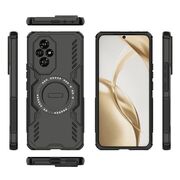 Husa pentru  Honor 200 TitanGuard MagGrip Ultra-Rezistenta cu Protectie Camera, Colturi Ranforsate si Compatibilitate MagSafe - Negru