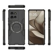 Husa pentru  Motorola Edge 50 TitanGuard MagGrip Ultra-Rezistenta cu Protectie Camera, Colturi Ranforsate si Compatibilitate MagSafe - Negru