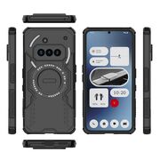 Husa pentru  Nothing Phone (3a) TitanGuard MagGrip Ultra-Rezistenta cu Protectie Camera, Colturi Ranforsate si Compatibilitate MagSafe - Negru