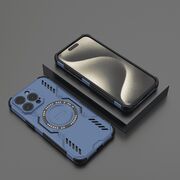 Husa pentru  iPhone 15 Pro Max TitanGuard MagGrip Ultra-Rezistenta cu Protectie Camera, Colturi Ranforsate si Compatibilitate MagSafe - Albastru