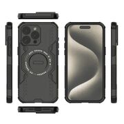 Husa pentru  iPhone 15 Pro Max TitanGuard MagGrip Ultra-Rezistenta cu Protectie Camera, Colturi Ranforsate si Compatibilitate MagSafe - Negru