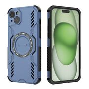 Husa pentru  iPhone 15 TitanGuard MagGrip Ultra-Rezistenta cu Protectie Camera, Colturi Ranforsate si Compatibilitate MagSafe - Albastru