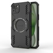 Husa pentru  iPhone 15 TitanGuard MagGrip Ultra-Rezistenta cu Protectie Camera, Colturi Ranforsate si Compatibilitate MagSafe - Negru