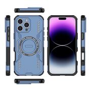 Husa pentru  iPhone 16 Pro Max TitanGuard MagGrip Ultra-Rezistenta cu Protectie Camera, Colturi Ranforsate si Compatibilitate MagSafe - Albastru