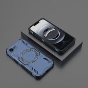 Husa pentru  iPhone 16e TitanGuard MagGrip Ultra-Rezistenta cu Protectie Camera, Colturi Ranforsate si Compatibilitate MagSafe - Albastru
