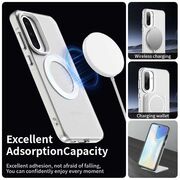 Husa premium pentru  Samsung Galaxy A56 VivaShell Fusion compatibila MagSafe, Anti-Shock - Protectie Avansata Display & Camera - Design Slim și Elegant - Alb