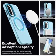 Husa premium pentru  Samsung Galaxy A56 VivaShell Fusion compatibila MagSafe, Anti-Shock - Protectie Avansata Display & Camera - Design Slim și Elegant - Albastru