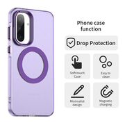 Husa premium pentru  Samsung Galaxy A56 VivaShell Fusion compatibila MagSafe, Anti-Shock - Protectie Avansata Display & Camera - Design Slim și Elegant - Mov
