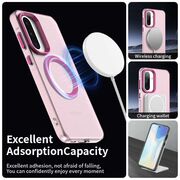 Husa premium pentru  Samsung Galaxy A56 VivaShell Fusion compatibila MagSafe, Anti-Shock - Protectie Avansata Display & Camera - Design Slim și Elegant - Roz
