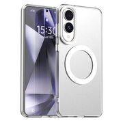 Husa premium pentru  Samsung Galaxy S25 Edge VivaShell Fusion compatibila MagSafe, Anti-Shock - Protectie Avansata Display & Camera - Design Slim și Elegant - Alb