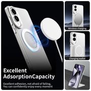 Husa premium pentru  Samsung Galaxy S25 Edge VivaShell Fusion compatibila MagSafe, Anti-Shock - Protectie Avansata Display & Camera - Design Slim și Elegant - Alb