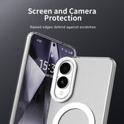 Husa premium pentru  Samsung Galaxy S25 Edge VivaShell Fusion compatibila MagSafe, Anti-Shock - Protectie Avansata Display & Camera - Design Slim și Elegant - Alb