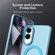 Husa premium pentru  Samsung Galaxy S25 Edge VivaShell Fusion compatibila MagSafe, Anti-Shock - Protectie Avansata Display & Camera - Design Slim și Elegant - Albastru