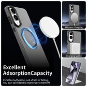 Husa premium pentru  Samsung Galaxy S25 Edge VivaShell Fusion compatibila MagSafe, Anti-Shock - Protectie Avansata Display & Camera - Design Slim și Elegant - Negru