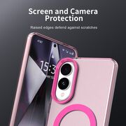 Husa premium pentru  Samsung Galaxy S25 Edge VivaShell Fusion compatibila MagSafe, Anti-Shock - Protectie Avansata Display & Camera - Design Slim și Elegant - Roz