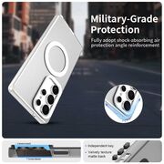 Husa premium pentru  Samsung Galaxy S25 Ultra VivaShell Fusion compatibila MagSafe, Anti-Shock - Protectie Avansata Display & Camera - Design Slim și Elegant - Alb