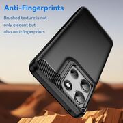 Husa pentru Motorola Moto G56 Carbon Liquid Silicone, Negru
