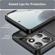 Husa pentru Motorola Moto G56 Carbon Liquid Silicone, Negru