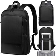 Rucsac Laptop pana la 17” Extensibil, 49 x 33 x 6 - 9 cm – Impermeabil, Compartiment Tip Valiză, Ideal pentru Avion, serviciu și calatorii, negru