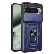 Husa pentru  Google Pixel 10 / 10 Pro Ring Armor Kickstand Tough Rugged Cover cu protectie camera, Albastru