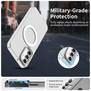 Husa premium pentru  Samsung Galaxy A15 VivaShell Fusion compatibila MagSafe, Anti-Shock - Protectie Avansata Display & Camera - Design Slim și Elegant - Alb