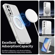 Husa premium pentru  Samsung Galaxy A15 VivaShell Fusion compatibila MagSafe, Anti-Shock - Protectie Avansata Display & Camera - Design Slim și Elegant - Alb