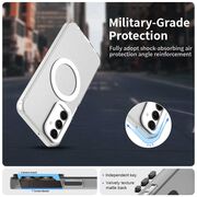 Husa premium pentru  Samsung Galaxy A25 VivaShell Fusion compatibila MagSafe, Anti-Shock - Protectie Avansata Display & Camera - Design Slim și Elegant - Alb