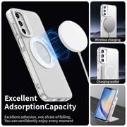 Husa premium pentru  Samsung Galaxy A55 VivaShell Fusion compatibila MagSafe, Anti-Shock - Protectie Avansata Display & Camera - Design Slim și Elegant - Alb