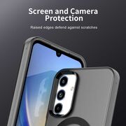 Husa premium pentru  Samsung Galaxy A55 VivaShell Fusion compatibila MagSafe, Anti-Shock - Protectie Avansata Display & Camera - Design Slim și Elegant - Negru
