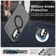 Husa premium pentru  Samsung Galaxy A55 VivaShell Fusion compatibila MagSafe, Anti-Shock - Protectie Avansata Display & Camera - Design Slim și Elegant - Negru