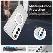 Husa premium pentru  Samsung Galaxy S23 FE VivaShell Fusion compatibila MagSafe, Anti-Shock - Protectie Avansata Display & Camera - Design Slim și Elegant - Alb