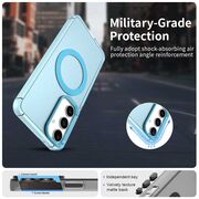 Husa premium pentru  Samsung Galaxy S23 FE VivaShell Fusion compatibila MagSafe, Anti-Shock - Protectie Avansata Display & Camera - Design Slim și Elegant - Albastru