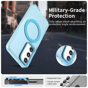 Husa premium pentru  Samsung Galaxy S23 VivaShell Fusion compatibila MagSafe, Anti-Shock - Protectie Avansata Display & Camera - Design Slim și Elegant - Albastru