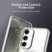 Husa premium pentru  Samsung Galaxy S24 FE VivaShell Fusion compatibila MagSafe, Anti-Shock - Protectie Avansata Display & Camera - Design Slim și Elegant - Alb