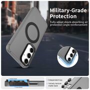 Husa premium pentru  Samsung Galaxy S25+ VivaShell Fusion compatibila MagSafe, Anti-Shock - Protectie Avansata Display & Camera - Design Slim și Elegant - Negru