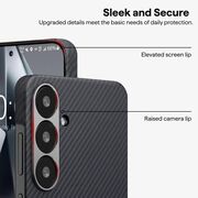 Husa premium pentru  Samsung Galaxy S25 Aramid Fiber Ultra-Thin MagSafe - negru